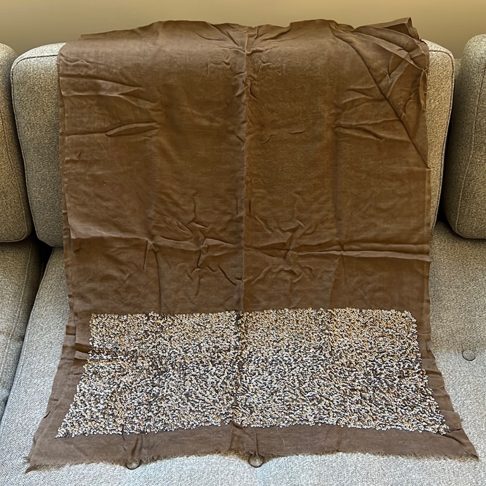 Roberta Freymann Cocoa Sequin Scarf